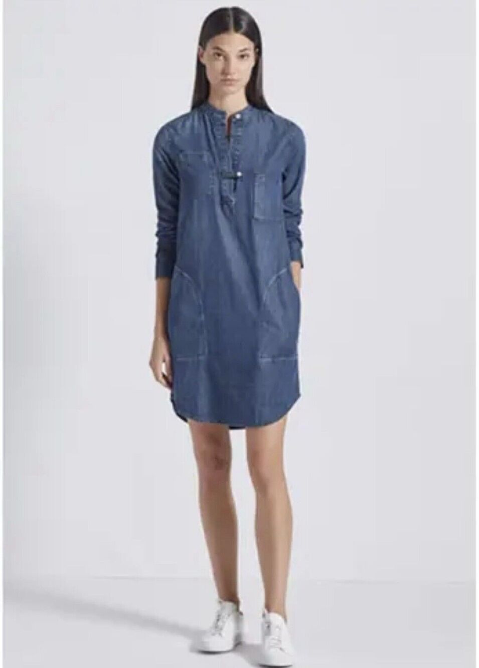 Current/Elliot B50 Dress Blue Denim Chambray Size 1 (Small/4) NWT